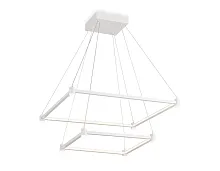 Люстра подвесная FL5595 Ambrella light белая на 1 лампу, основание белое в стиле современный хай-тек квадраты Люстра подвесная FL5595 Ambrella light белая на 1 лампу, основание белое в стиле современный хай-тек квадраты